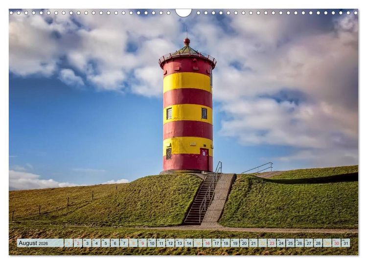 Produktbild: Leuchtt&uuml;rme - maritime Wegweiser in Deutschland (Wandkalender 2026 DIN A3 quer), CALVENDO Monatskalender