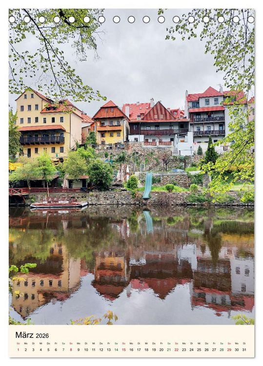 Produktbild: Krumau in Tschechien - Wundersch&ouml;nes Cesky Krumlov (Tischkalender 2026 DIN A5 hoch), CALVENDO Monatskalender