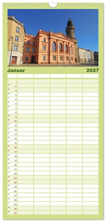 Produktbild: Familienplaner 2027 - G&ouml;rlitz - Die Perle Niederschlesiens mit 5 Spalten (Wandkalender, 21 x 45 cm) CALVENDO