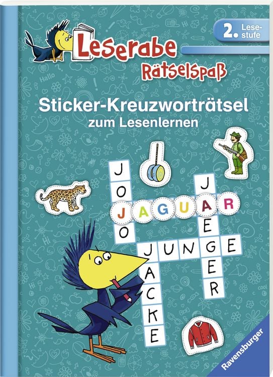 Produktbild: Leserabe: Sticker-Kreuzwortr&auml;tsel zum Lesenlernen (2. Lesestufe), t&uuml;rkis