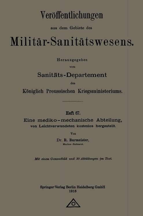 Produktbild: Eine mediko-mechanische Abteilung, von Leichtverwundeten kostenlos hergestellt