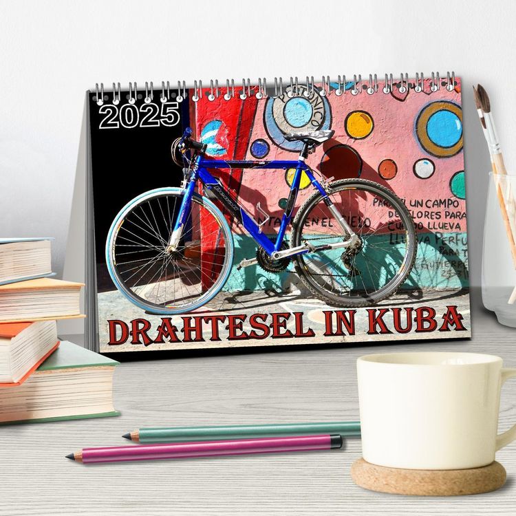 Produktbild: Drahtesel in Kuba (Tischkalender 2026 DIN A5 quer), CALVENDO Monatskalender