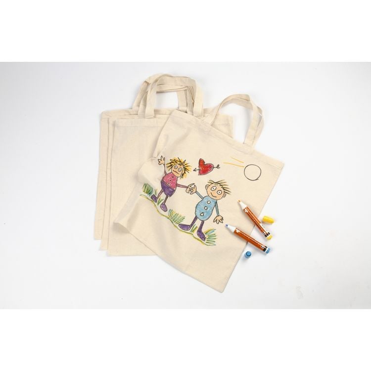 Produktbild: Creativ Company Tragetasche, Gr&ouml;&szlig;e 38x42 cm, 145 g, Hellnatur, 5 Stk