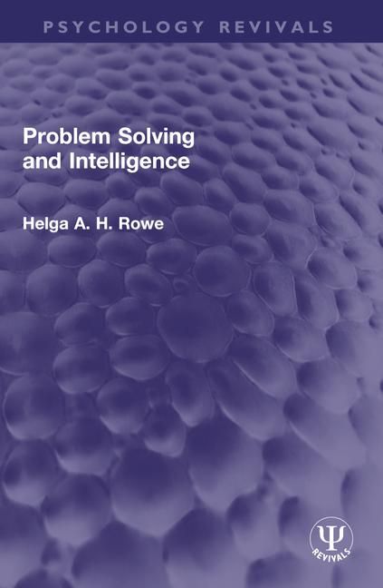 Produktbild: Rowe, H: Problem Solving and Intelligence