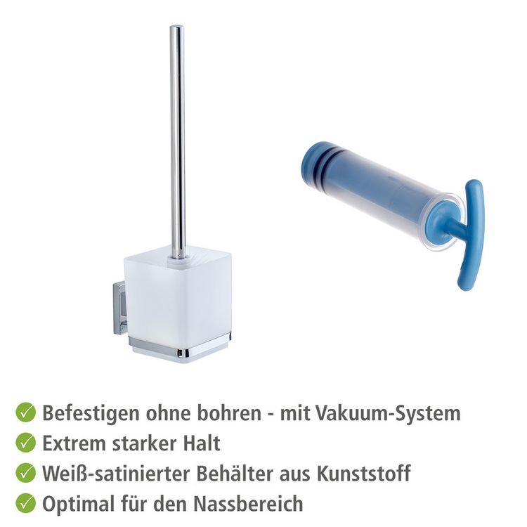 Produktbild: Vacuum-Loc&reg; WC-Garnitur Mod. Quadro Edelstahl, Befestigen ohne bohren
