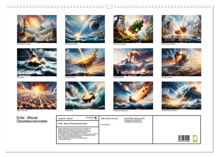 Produktbild: Erde - Blauer &Uuml;berlebensk&uuml;nstler (Wandkalender 2026 DIN A2 quer), CALVENDO Monatskalender