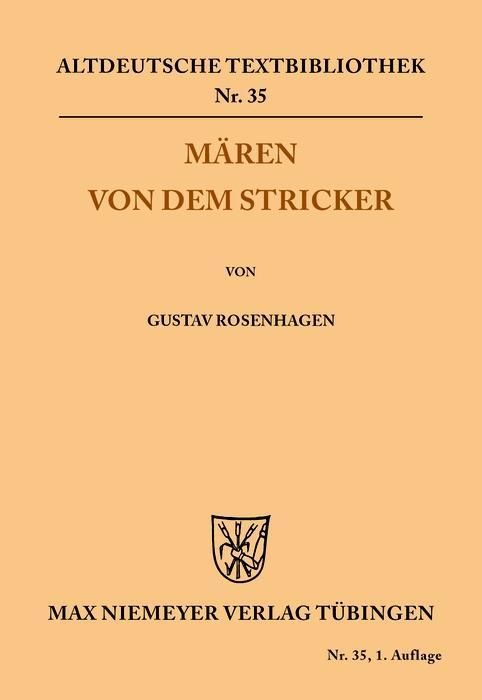 Produktbild: M&auml;ren von dem Stricker