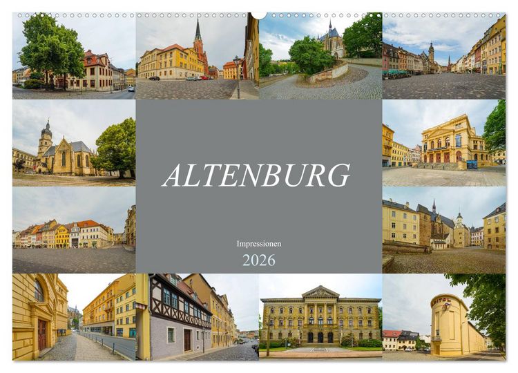 Produktbild: Altenburg Impressionen (Wandkalender 2026 DIN A2 quer), CALVENDO Monatskalender