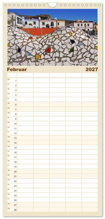 Produktbild: Familienplaner 2027 - Bet&ouml;rendes Gran Canaria mit 5 Spalten (Wandkalender, 21 x 45 cm) CALVENDO