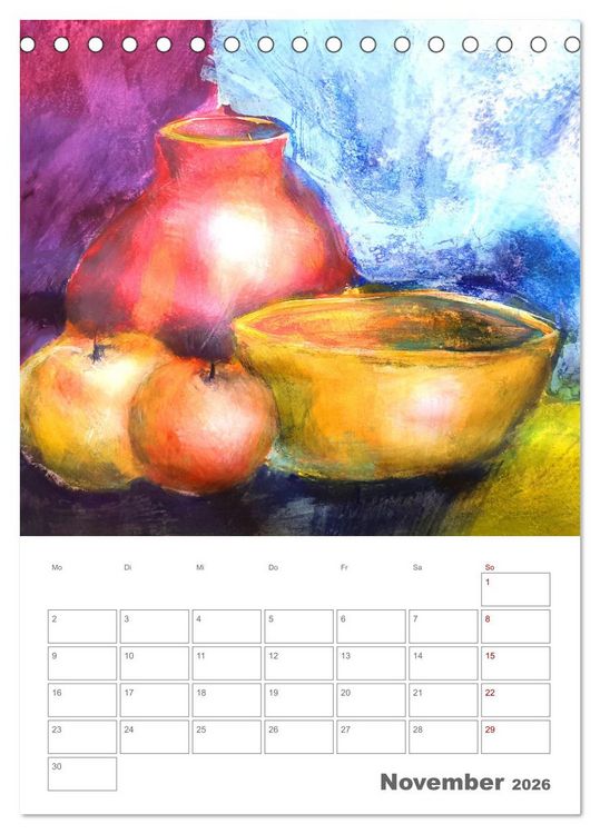 Produktbild: Oase der Stille - Ruhe finden in malerischen Stillleben (Tischkalender 2026 DIN A5 hoch), CALVENDO Monatskalender