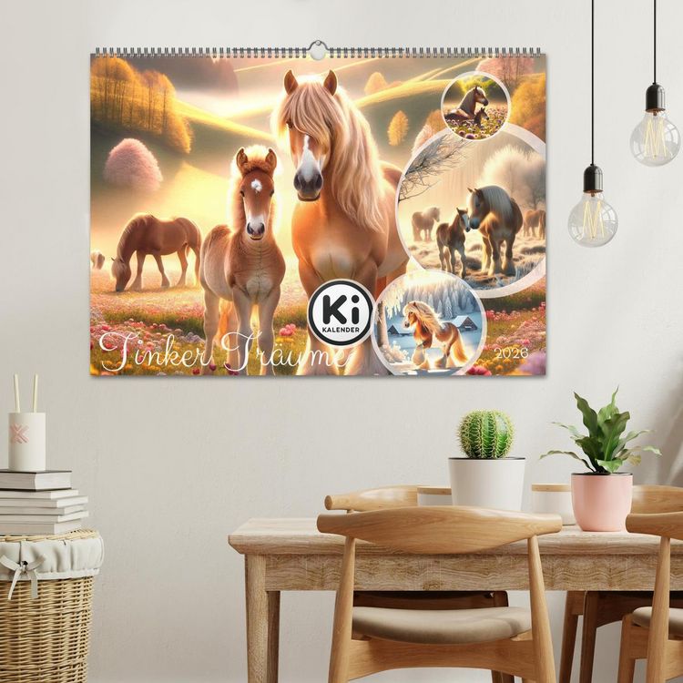 Produktbild: Tinker Tr&auml;ume - Ein Jahr auf zauberhaften Weiden (Wandkalender 2026 DIN A2 quer), CALVENDO Monatskalender