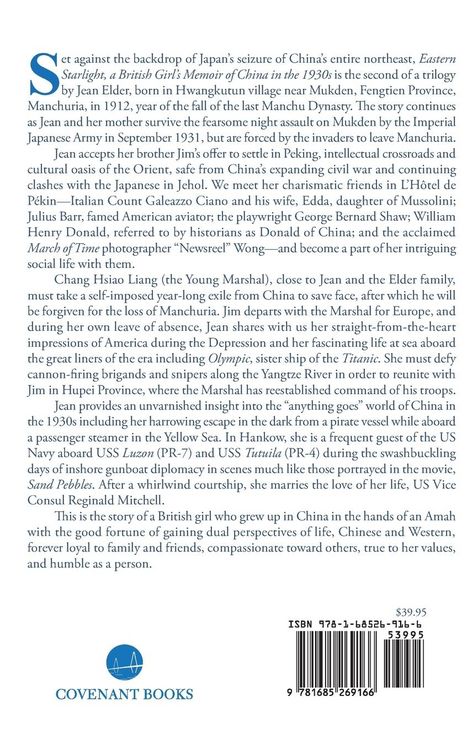 Produktbild: Eastern Starlight ~ A British Girl's Memoir of China in the 1930s