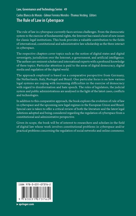 Produktbild: The Rule of Law in Cyberspace