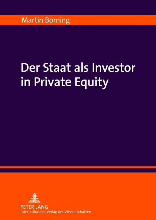 Produktbild: Der Staat als Investor in Private Equity