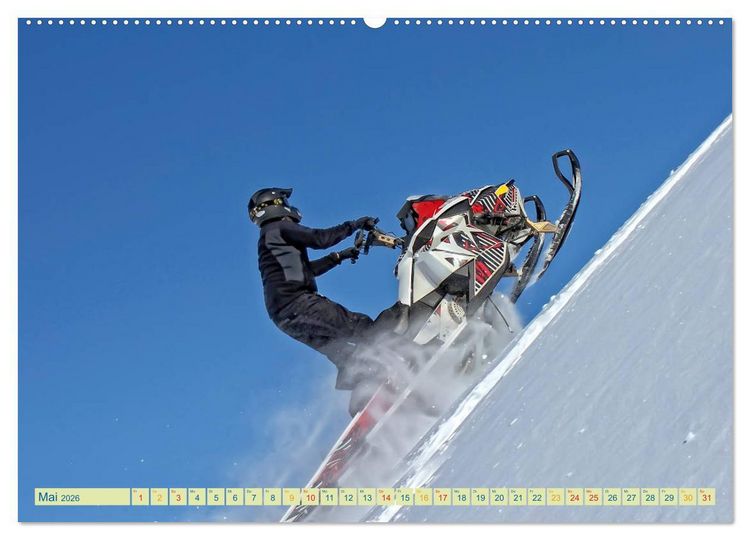 Produktbild: Schneemobil - so cool (hochwertiger Premium Wandkalender 2026 DIN A2 quer), Kunstdruck in Hochglanz