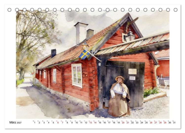 Produktbild: Schweden - Weites Land (Tischkalender 2027 DIN A5 quer), CALVENDO Monatskalender