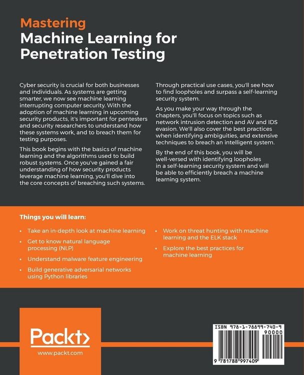 Produktbild: Mastering Machine Learning for Penetration Testing