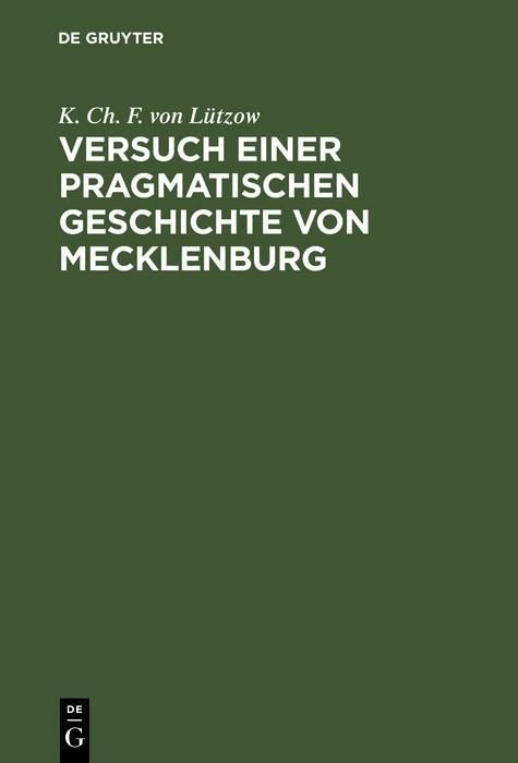 Produktbild: Versuch einer pragmatischen Geschichte von Mecklenburg