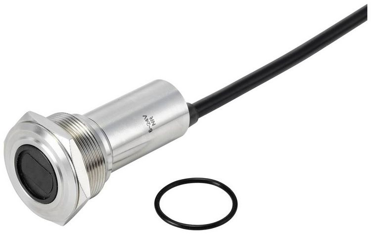 Produktbild: TRU COMPONENTS TC-10091084 ONPOW91-25D10BYSSNR6-24VDC Ber&uuml;hrungsloser Schalter 6 V, 24 V 300 mA 1 x Aus/(Ein) tastend Rot 1 St.