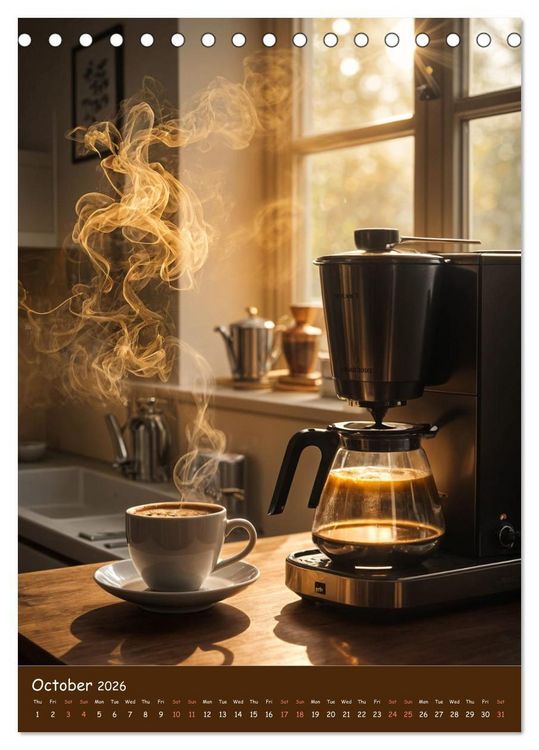 Produktbild: The Soul of Coffee - A Daily Ritual (Desk Calendar 2026 DIN A5 portrait), CALVENDO 12 Month DeskCalendar