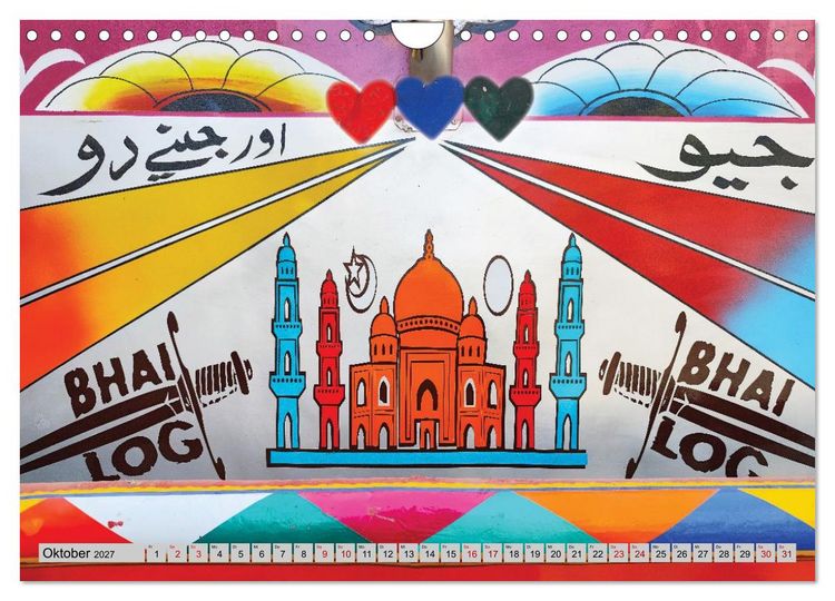 Produktbild: Farbenfrohes Pakistan (Wandkalender 2027 DIN A4 quer), CALVENDO Monatskalender
