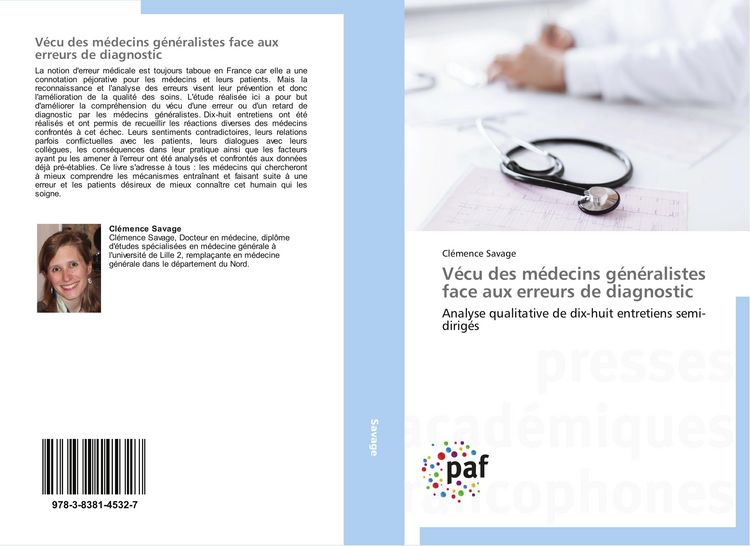 Produktbild: V&eacute;cu des m&eacute;decins g&eacute;n&eacute;ralistes face aux erreurs de diagnostic