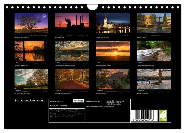 Produktbild: Hanau und Umgebung (Wandkalender 2026 DIN A4 quer), CALVENDO Monatskalender