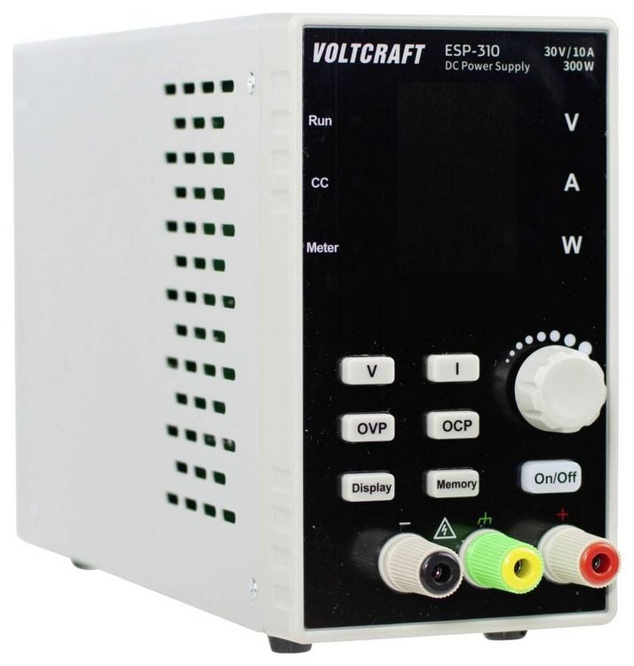 Produktbild: VOLTCRAFT ESP-310 Labornetzger&auml;t, einstellbar 0 - 30 0 - 10 A 300 W Steckanschluss 4 mm OVP Anzahl Ausg&auml;nge 1 x