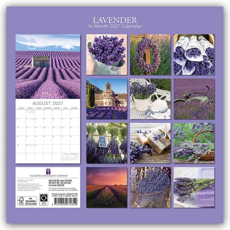 Produktbild: Lavender &ndash; Lavendel 2027 &ndash; 16-Monatskalender