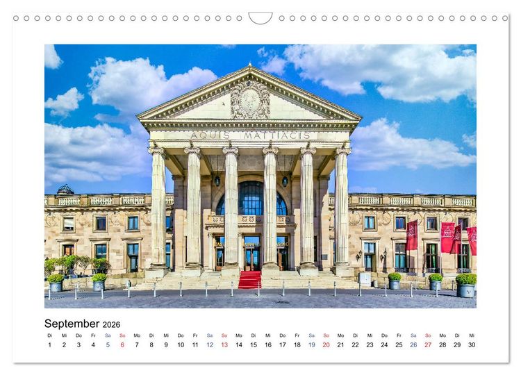 Produktbild: Wiesbaden Kurstadt mit Charme und Flair (Wandkalender 2026 DIN A3 quer), CALVENDO Monatskalender