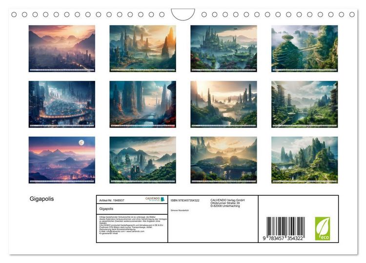 Produktbild: Gigapolis (Wandkalender 2026 DIN A4 quer), CALVENDO Monatskalender