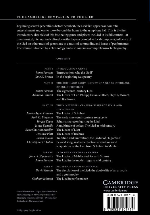 Produktbild: The Cambridge Companion to the Lied