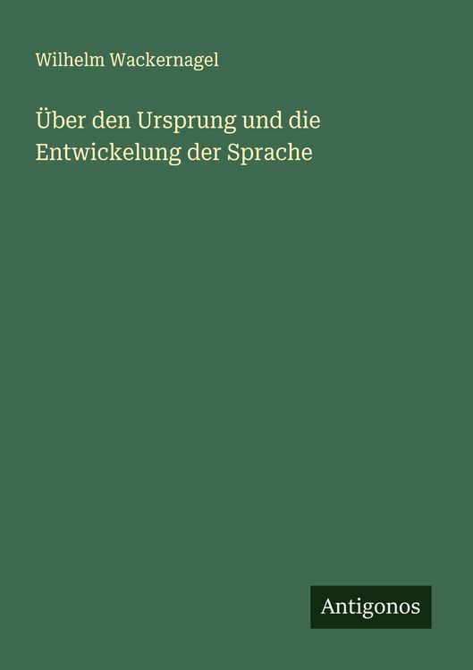 Produktbild: &Uuml;ber den Ursprung und die Entwickelung der Sprache