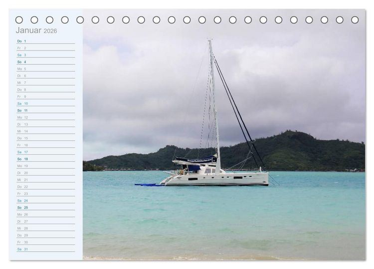 Produktbild: Katamaran-Tour (Tischkalender 2026 DIN A5 quer), CALVENDO Monatskalender