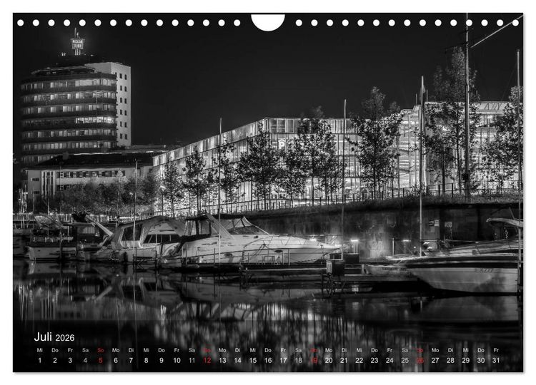 Produktbild: Heilbronn bei Nacht (Wandkalender 2026 DIN A4 quer), CALVENDO Monatskalender