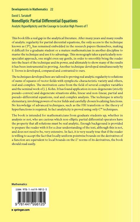 Produktbild: Nonelliptic Partial Differential Equations