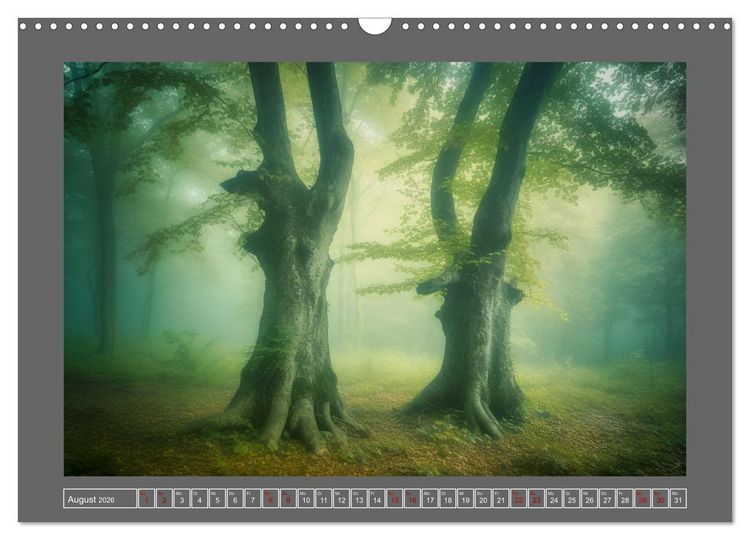 Produktbild: Tr&auml;umereien in Gr&uuml;n (Wandkalender 2026 DIN A3 quer), CALVENDO Monatskalender
