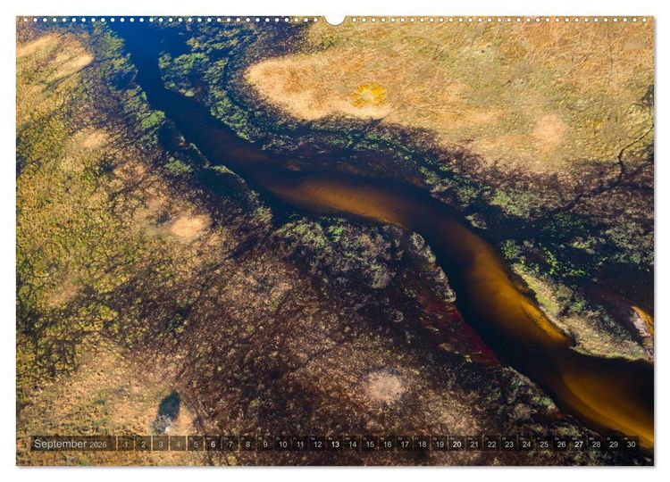 Produktbild: Okavango - Das Delta von oben (Wandkalender 2026 DIN A2 quer), CALVENDO Monatskalender