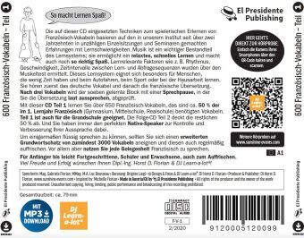 Produktbild: 600 Franz&ouml;sisch-Vokabeln spielerisch erlernt. Grundwortschatz 1. CD
