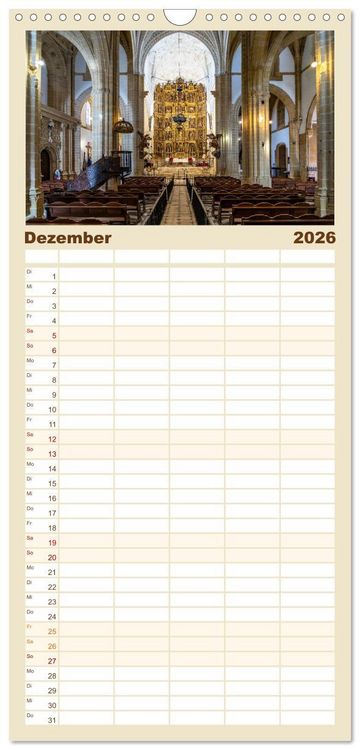 Produktbild: Familienplaner 2026 - Andalusiens weisse D&ouml;rfer mit 5 Spalten (Wandkalender, 21 x 45 cm) CALVENDO