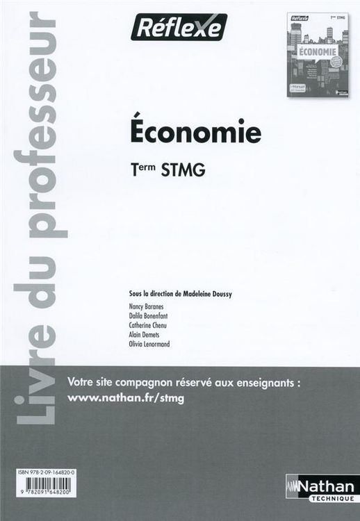 Produktbild: Economie Term Stmg (Pochette Reflexe) Professeur - 2017