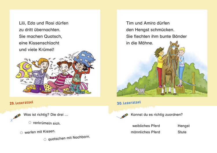 Produktbild: Duden Leseprofi &ndash; Witzige Leser&auml;tsel zum Schulstart &ndash; Pferde und Freundschaft, 1. Klasse
