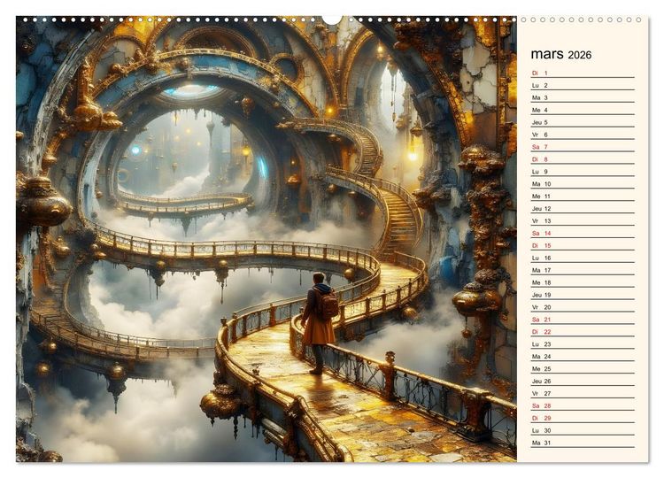 Produktbild: Sentiers magiques (Calendrier mural 2026 DIN A2 vertical) calendrier de bureau