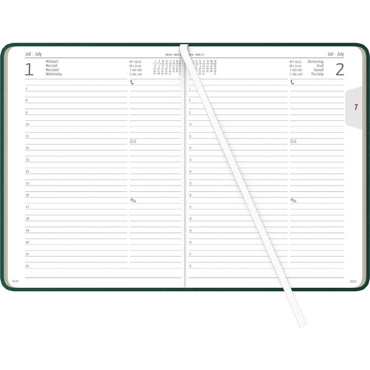 Produktbild: Buchkalender Nature Line Forest 2026 - Taschen-Kalender A5 - 1 Tag 1 Seite - 416 Seiten - Umwelt-Kalender - mit Hardcover - Alpha Edition