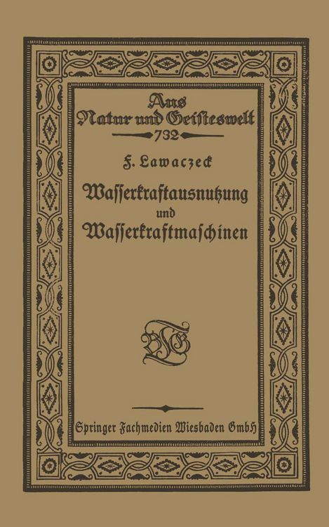 Produktbild: Wasserkraftausnutzung und Wasserkraftmaschinen