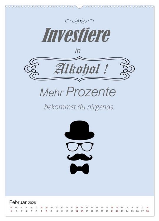 Produktbild: TRINKSPR&Uuml;CHE rund um Bier, Wein und Co. &hellip; (hochwertiger Premium Wandkalender 2026 DIN A2 hoch), Kunstdruck in Hochglanz