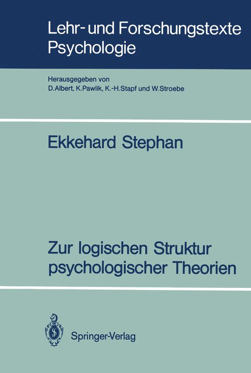 Produktbild: Zur logischen Struktur psychologischer Theorien