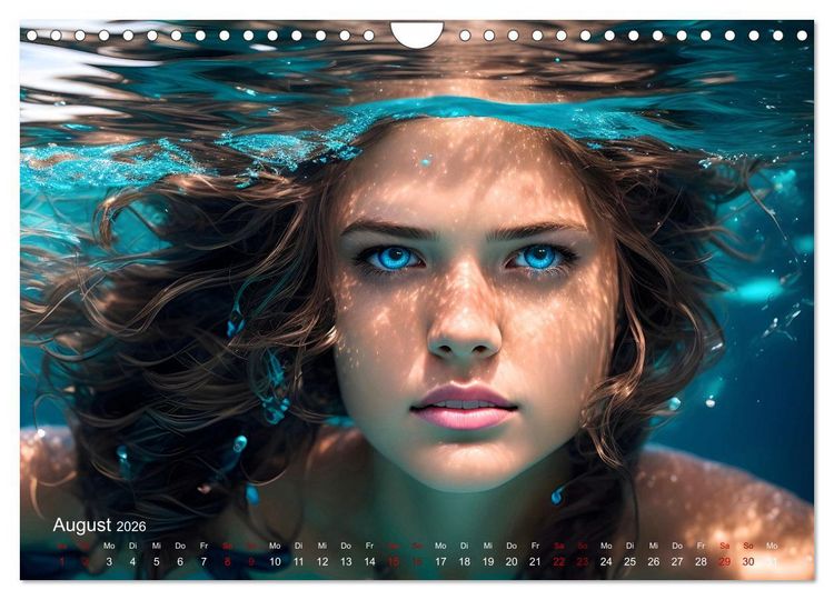 Produktbild: Models unter Wasser (Wandkalender 2026 DIN A4 quer), CALVENDO Monatskalender