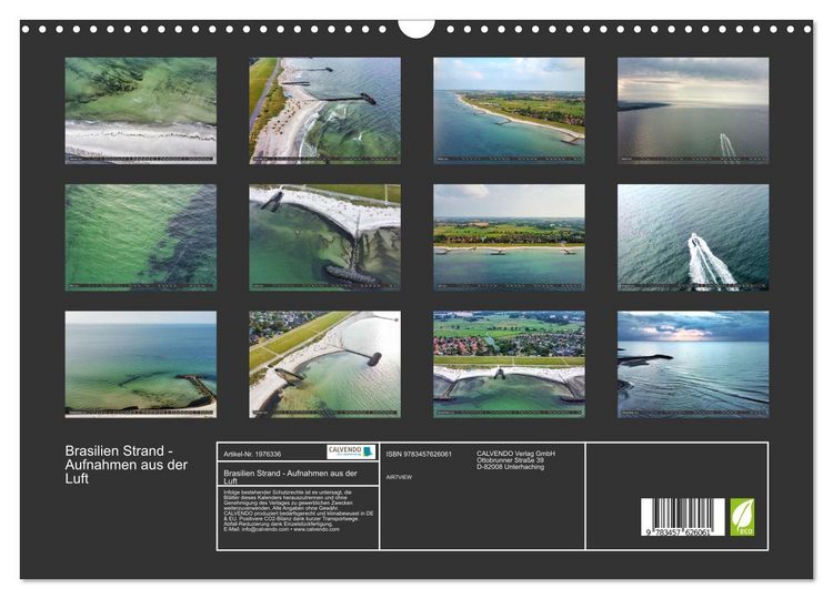 Produktbild: Brasilien Strand - Aufnahmen aus der Luft (Wandkalender 2026 DIN A3 quer), CALVENDO Monatskalender