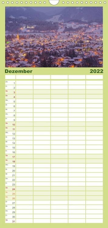 Produktbild: Familienplaner Rund um Oberstdorf (Wandkalender 2022 , 21 cm x 45 cm, hoch)